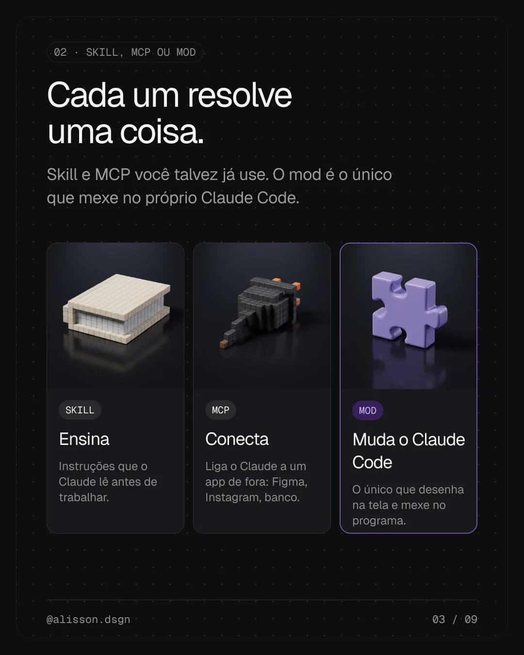 Skill, MCP e mod lado a lado.